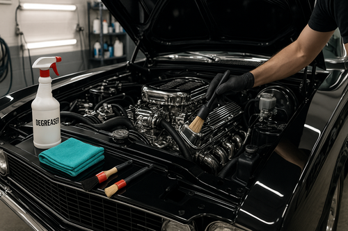 engine bay cleaning